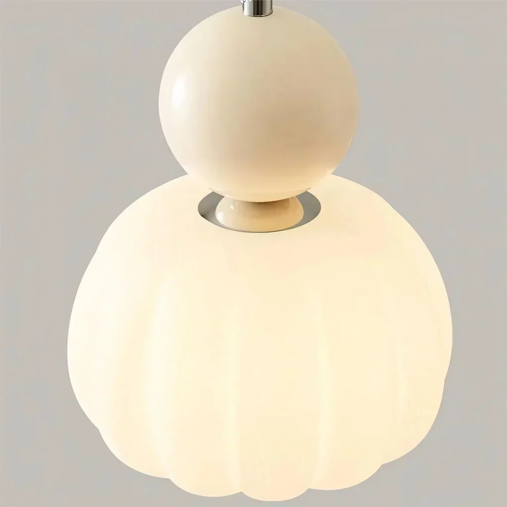 Glass Pumpkin Pendant Light