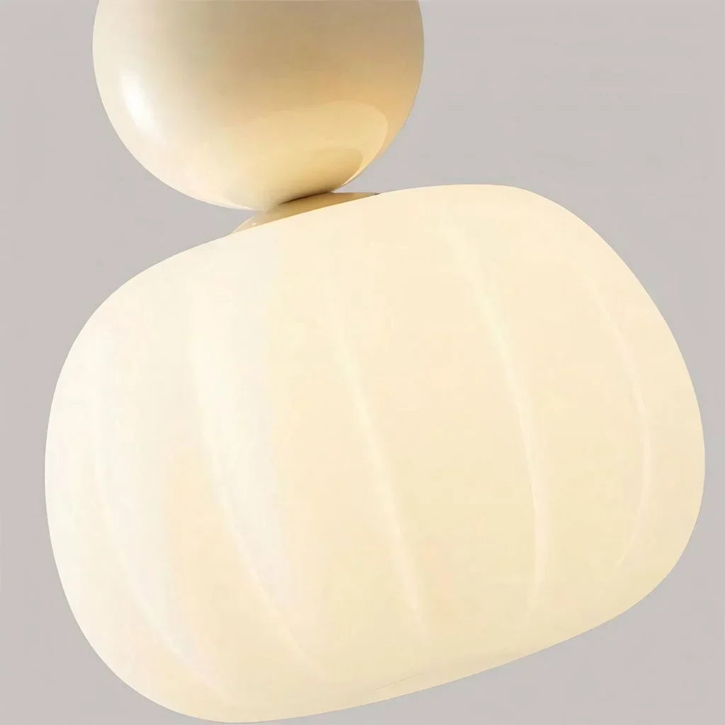 Glass Pumpkin Pendant Light