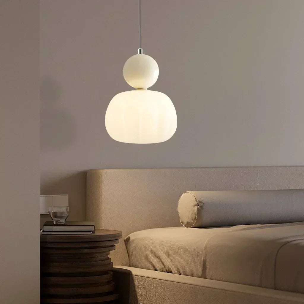 Glass Pumpkin Pendant Light