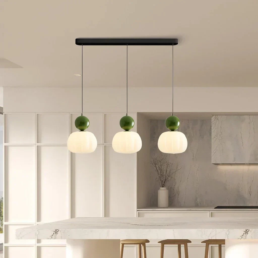 Glass Pumpkin Pendant Light