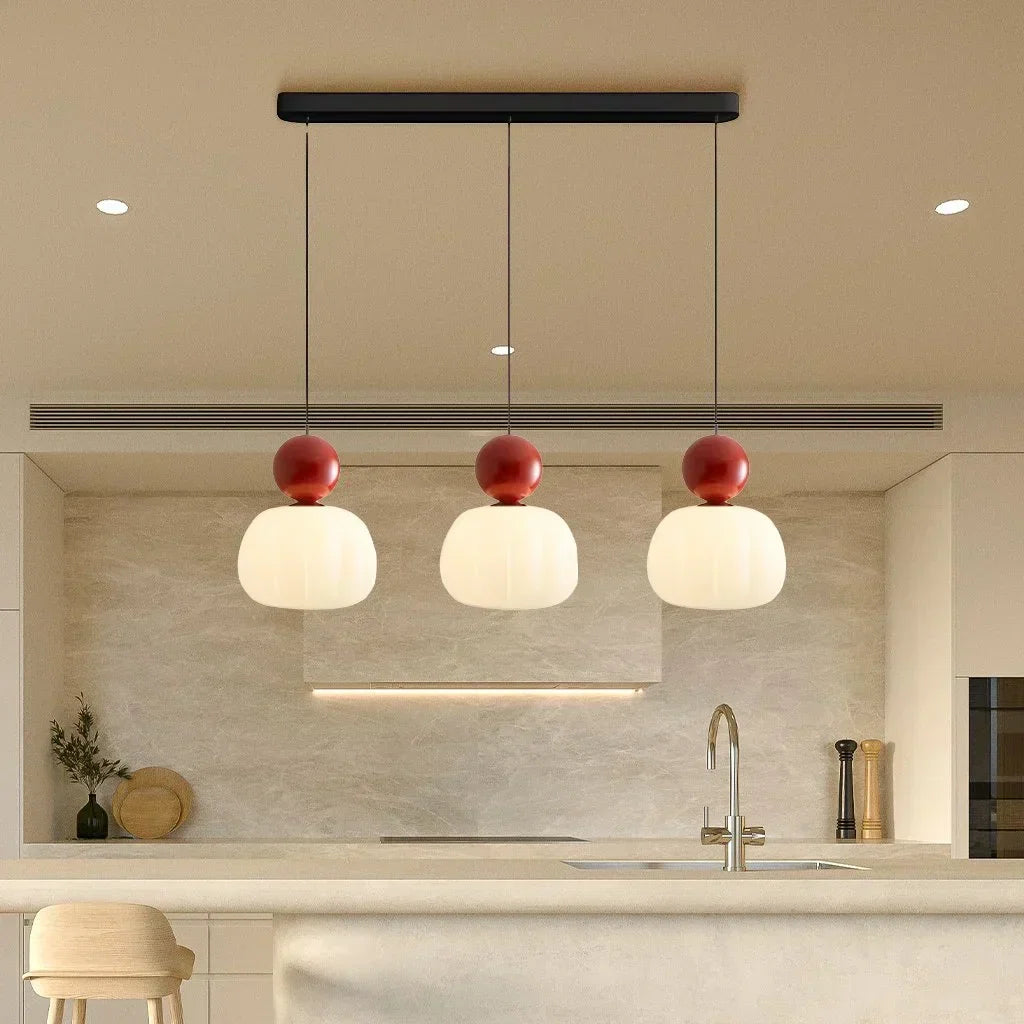 Glass Pumpkin Pendant Light