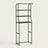 Iron over-toilet storage shelf on white background