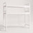 Grid-back desktop bookshelf in white, white studio packshot