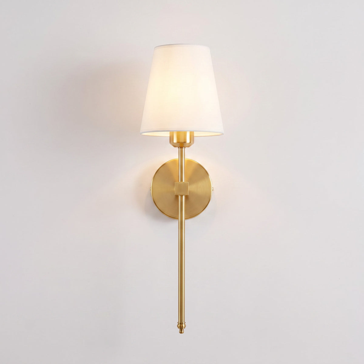 Wall Sconce, Cordless Fabric Shade, 2000mAh USB-C Rechargeable, 10-Level Dimmable, 3 White Tones, 12 RGB Colors, Remote Included, Set of 2, Gold
