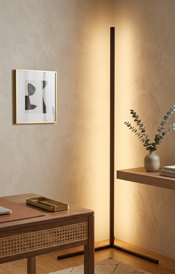 Minimalist LED Corner Floor Lamp