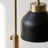 Dual-bulb candle warmer lamp in black, close detail of the head and its controls