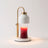 Dual-bulb candle warmer lamp in white over a jar candle, candle not included