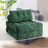 Compact corded fabric chair bed, green, white studio packshot