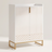 Enclosed 5-tier shoe cabinet in white finish, white studio packshot