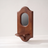 Wood Wall Mirror & Candle Shelf — detail view