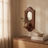 Wood Wall Mirror & Candle Shelf — room scene