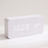 Wood-Grain Digital Alarm Clock, white — detail