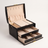 Arched three-layer jewelry box, black finish, detail view