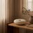 Frosted Donut Table Lamp — unlit room scene