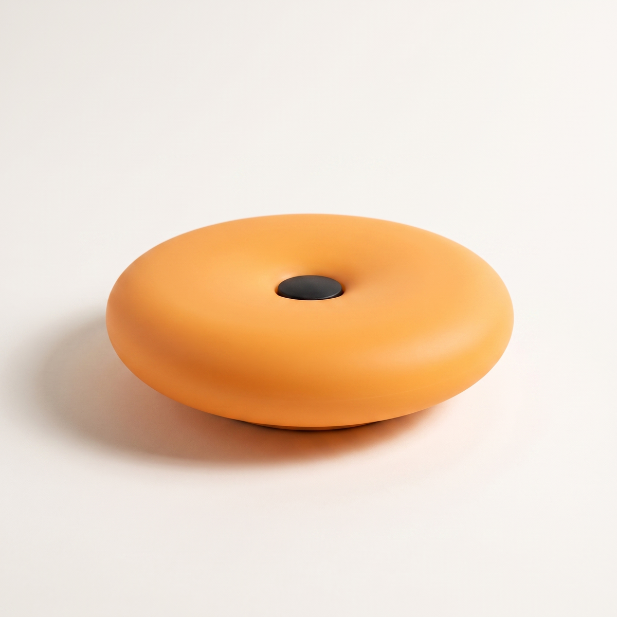 Frosted Donut Table Lamp, Orange, studio hero, unlit