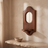 Wood Wall Mirror & Candle Shelf, travertine entryway scene