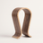 Curved arch headphone stand, empty, white background