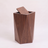 Tapered square waste bin, Small, walnut finish, studio packshot on off-white background