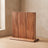 Magnetic wood knife block styled on a kitchen counter