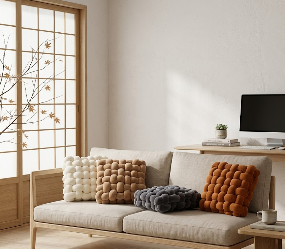 Plush Chunky Knit Accent Pillow