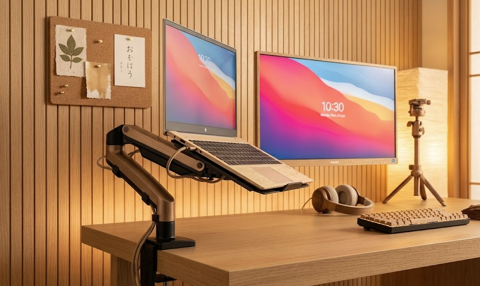 Articulating Desk Mounted Laptop Arm