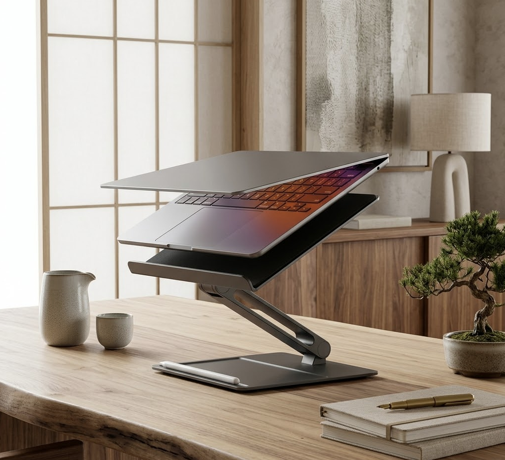 Adjustable Aluminum Ergonomic Laptop Riser