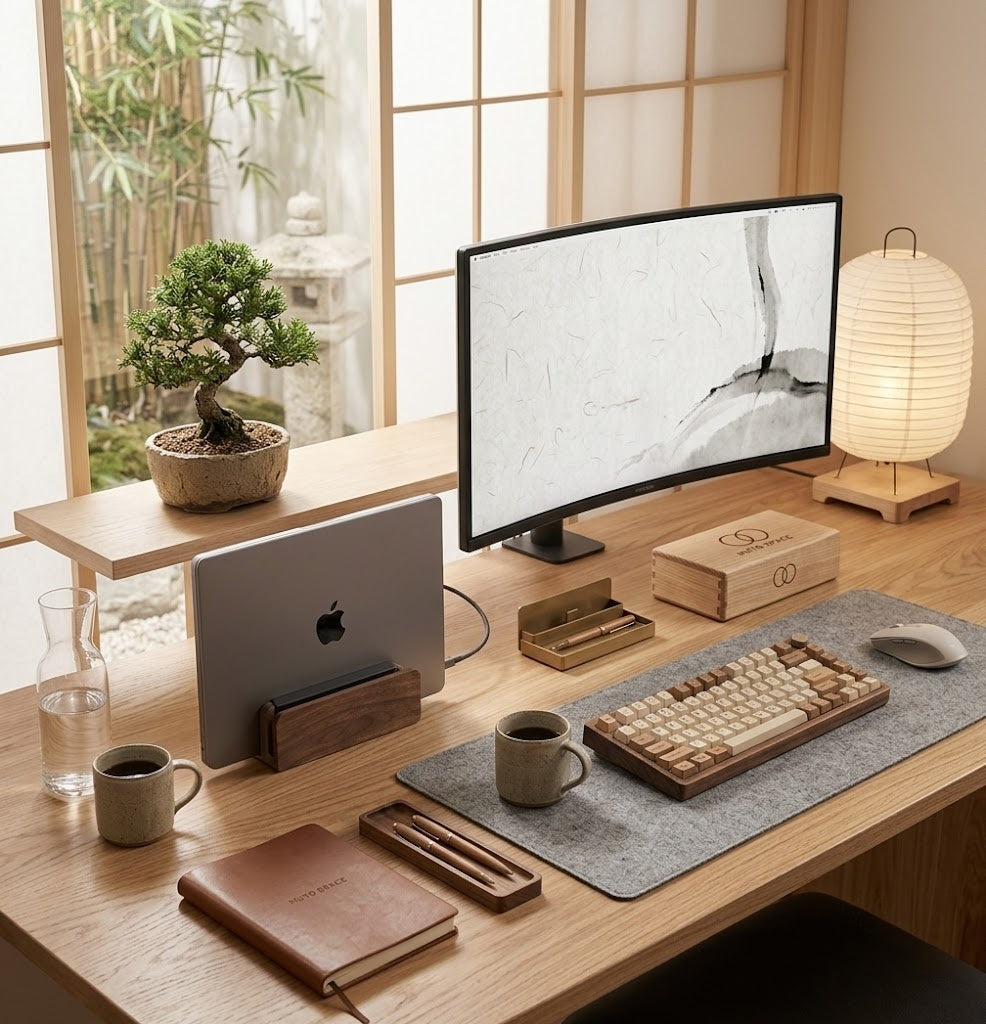 Walnut Vertical Laptop Stand