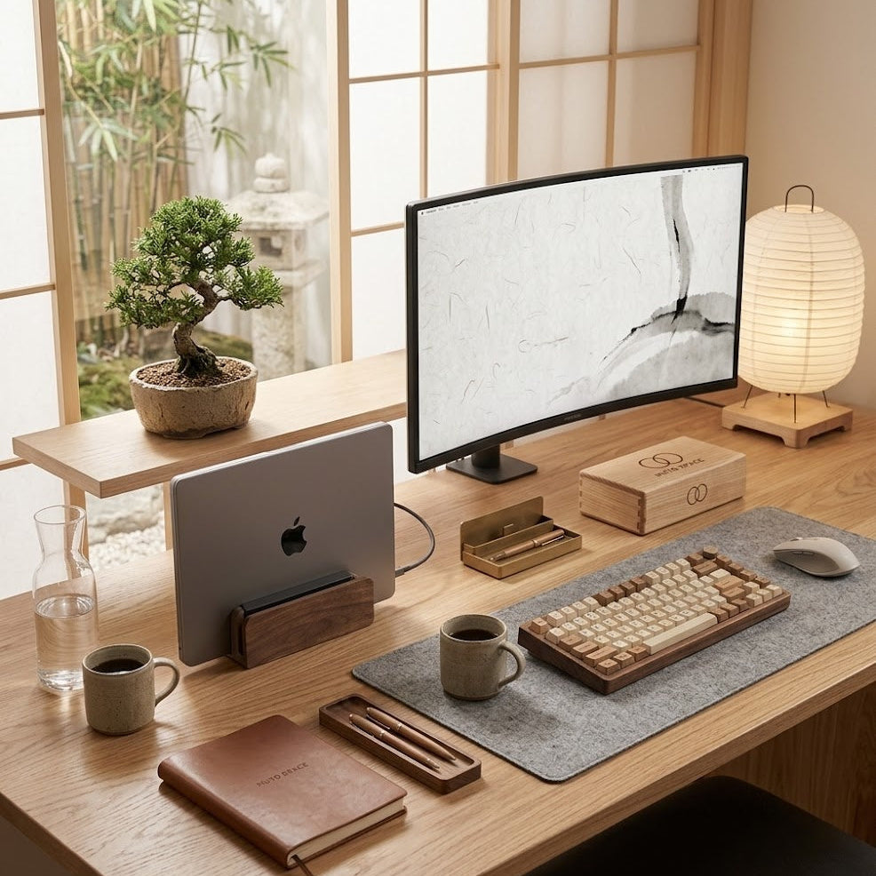 Walnut Vertical Laptop Stand