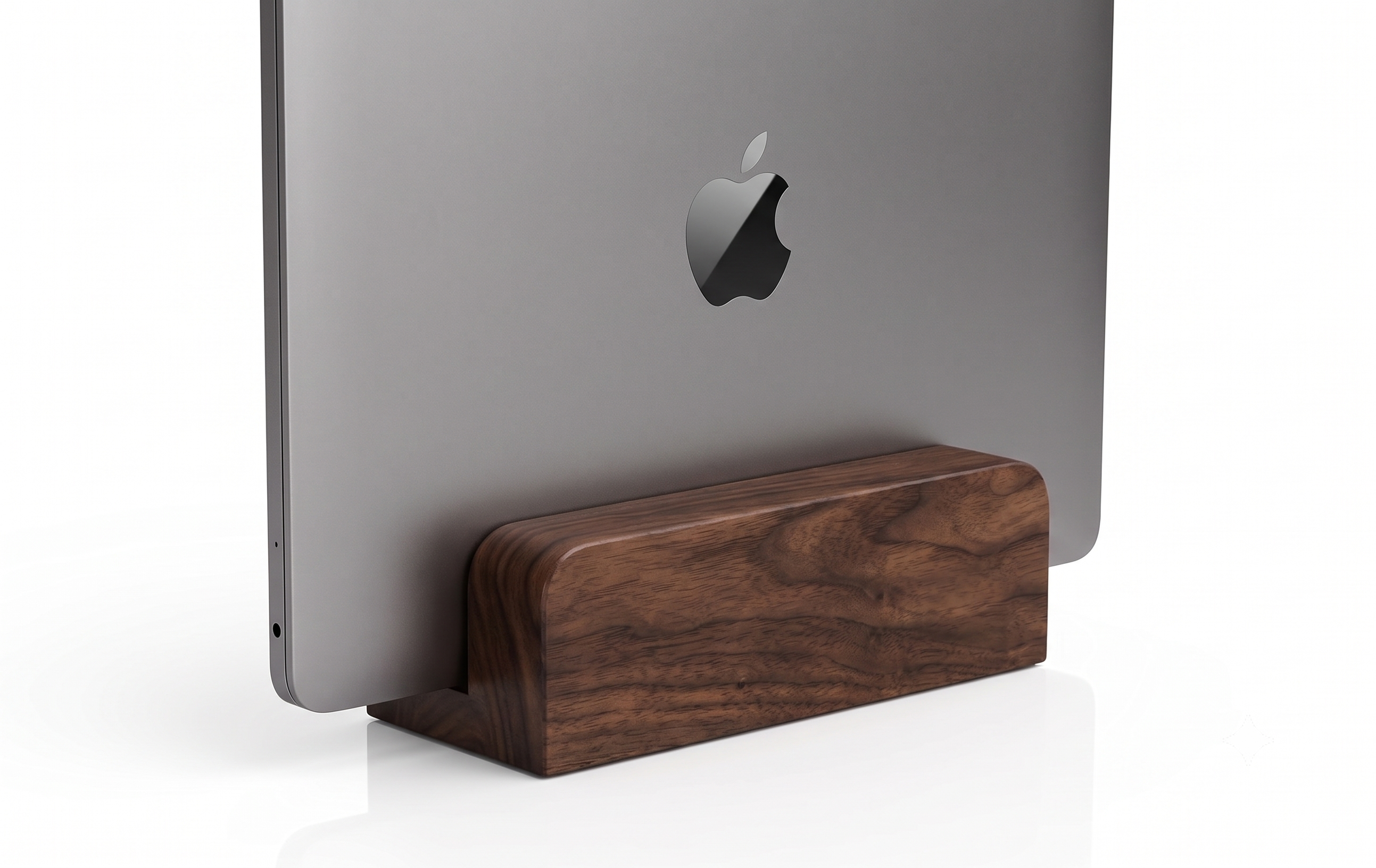 Walnut Vertical Laptop Stand