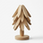 Stackable tree-shaped wood coaster set, light wood, white background