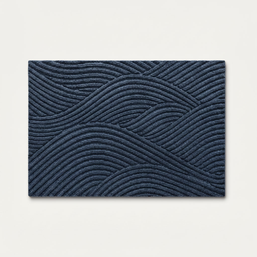 Entry Mat, Textured Non-Slip Polypropylene, Weather-Resistant Indoor or Outdoor Use, 18x30in or 24x35in, Blue
