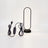 Ring Lamp, Black Oval Metal Silhouette, Tricolor Dimming Warm Neutral or Cool White, USB Powered, Inline 3-Button Controller, 12.99in Tall