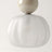 Close-up of glass pumpkin pendant light, single head, beige