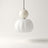Pendant Light, Glass Pumpkin Shade, 1 or 3 Heads, G9 LED Bulb, Adjustable Cord Up to 59in, Glass and Metal Build, 1 Head, Beige