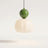 Pendant Light, Glass Pumpkin Shade, 1 or 3 Heads, G9 LED Bulb, Adjustable Cord Up to 59in, Glass and Metal Build, 1 Head, Green