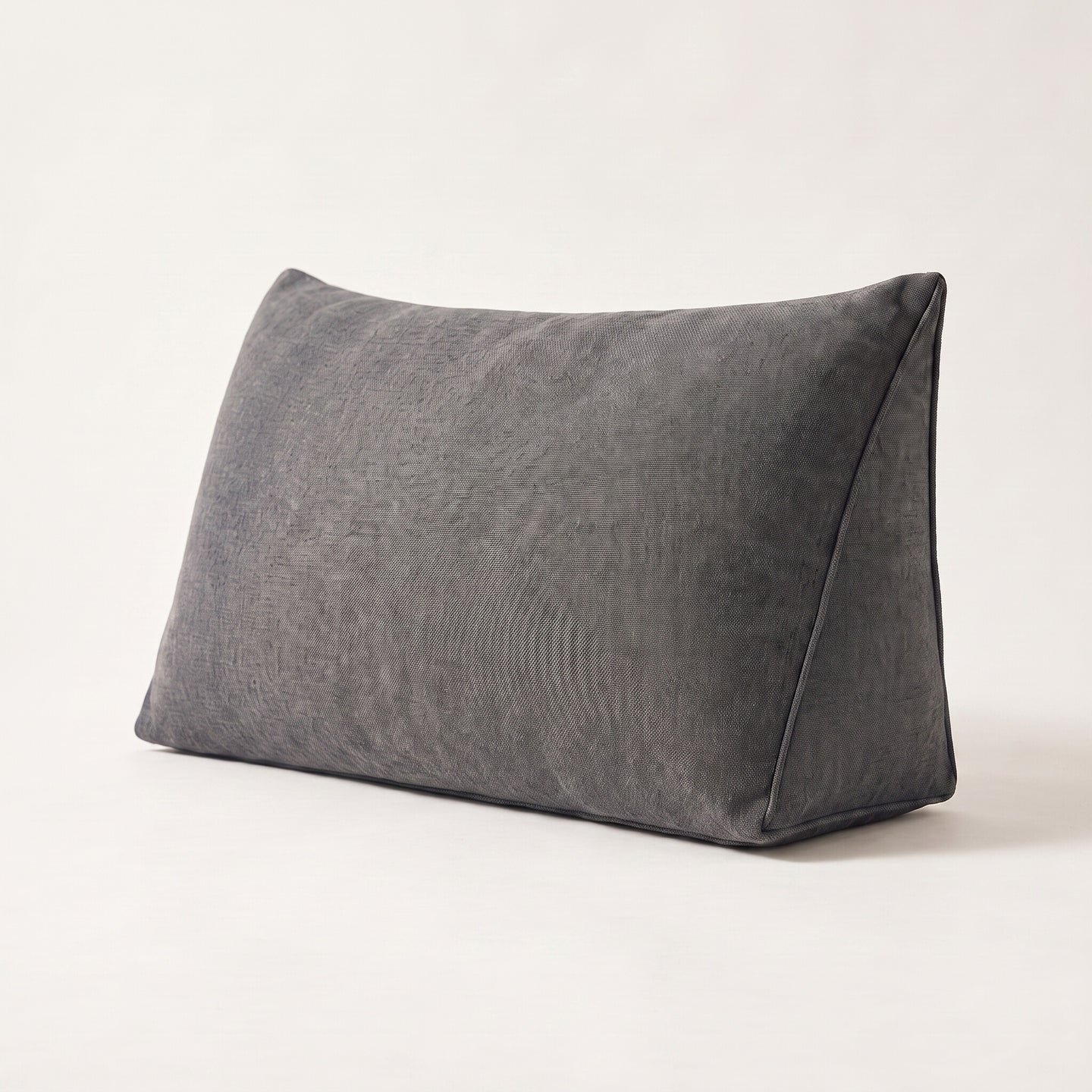 Linen-blend wedge backrest pillow, studio white background