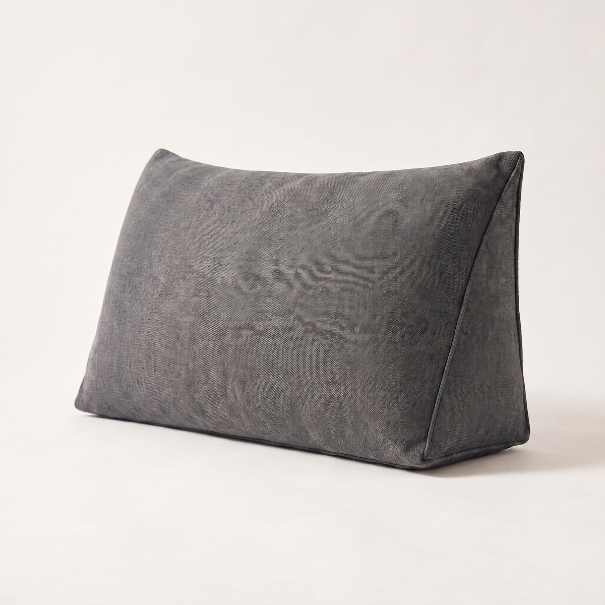 Linen-blend wedge backrest pillow, studio white background