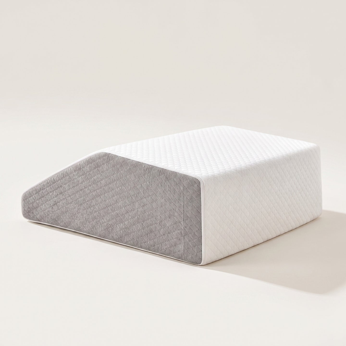 Memory foam leg wedge pillow, studio white background