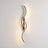 Ribbon curve wall sconce in black, 23.6 in, lit
