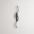 Ribbon curve wall sconce in black, 23.6 in, studio packshot