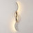 Ribbon curve wall sconce in black, 39.4 in, lit