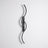 Ribbon curve wall sconce in black, 39.4 in, studio packshot