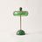 Table Lamp, Ring-Shaped Glass Shade, Ball Finial Accent, Piano-Grade Lacquer Finish, 3 Touch-Switchable Tones, USB-C Rechargeable, 13.4in, Green