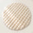 Round Rug, Bubble-Texture Fleece, Soft Plush Pile, Warmth and Texture Underfoot, 35.4in Diameter, Bedroom Living Room or Vanity Accent, Cream