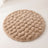Round Rug, Bubble-Texture Fleece, Soft Plush Pile, Warmth and Texture Underfoot, 35.4in Diameter, Bedroom Living Room or Vanity Accent, Khaki