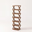 Bamboo folding shoe rack in dark bamboo, white studio packshot