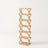 Bamboo folding shoe rack in natural bamboo, white studio packshot