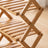 Close-up detail of bamboo folding shoe rack shelves