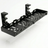 Black metal bracket on a white background