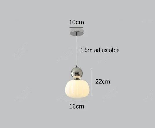 Glass Pumpkin Pendant Light